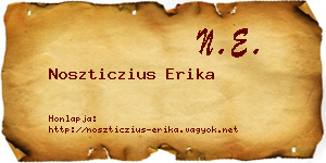 Noszticzius Erika névjegykártya